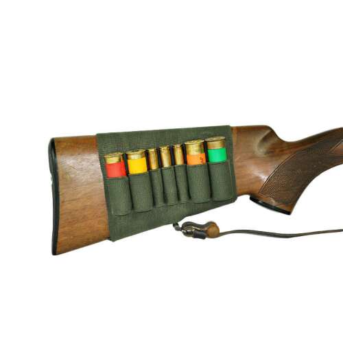 Forsport d-3 lőszertáska, olajbogyó színű, 7 lőszerhez, bőr pánttal