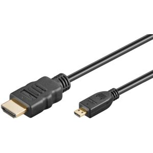 Goobay 1.5m Nagy sebességű Micro HDMI - HDMI kábel 4K/60Hz - HDMI kábel