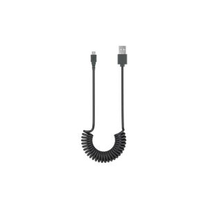 Cablu spiralat Goobay Micro-USB, 1m, USB-A la Micro-USB - Cabluri de date