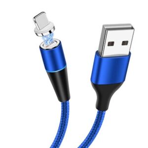 HCT C-3A Lightning kék USB- Lightning mágneses kábel, 1,m, 3A 113406245 - HCT