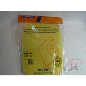 Invest IZ-S3 papír porszívó porzsákok, 5 db/csomag, kompatibilis Bosch-hoz - Porzsák