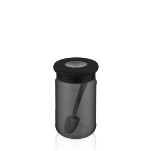 Iris C-00509 Black Pearl üveg ételtároló edény kanállal, 0,38L - Ételtárolás