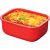 Sistema sistema Mikrowellenbehälter Eckig mit Ventil 525 ml rot 113411512