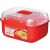 Sistema sistema Mikrowellenbehälter Eckig mit Ventil 525 ml rot 113411512
