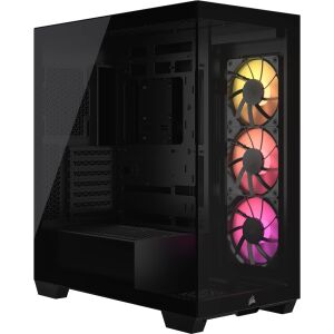 Carcasă PC Corsair 3500X ARGB Neagră cu panou lateral din sticlă securizată - Carcase PC