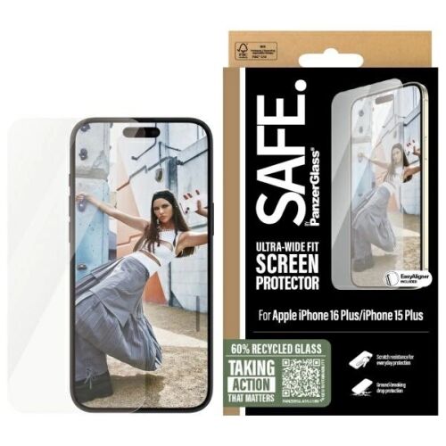 PanzerGlass Safe Apple iPhone 15 Plus/16 Plus Telefon kijelzővédő üveg