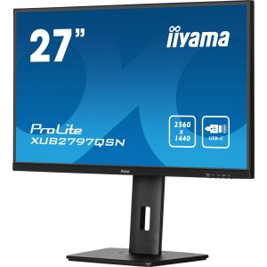 Ukośny widok monitora iiyama ProLite XUB2797QSN-B2 27 cali QHD IPS - Iiyama Monitor
