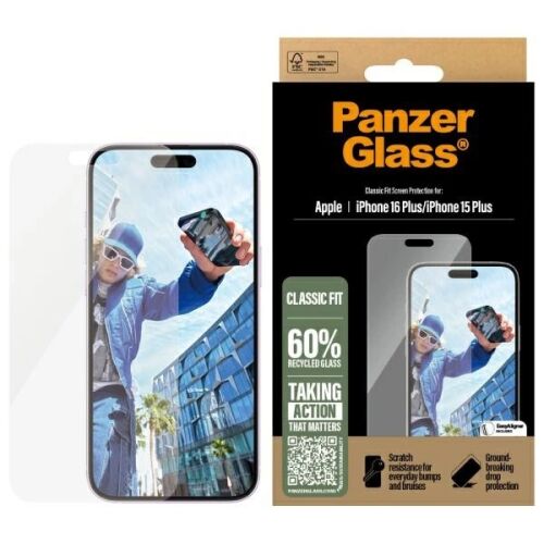 PanzerGlass Classic Fit Apple iPhone 16 Plus Telefon kijelzővédő üveg