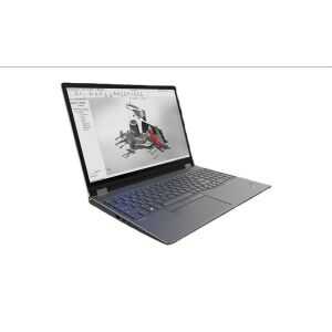 Lenovo ThinkPad P16 G2 Laptop, szürke, ferde nézet, CAD szoftver futtatása közben - Gaming