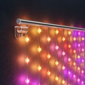 Twinkly Matrix Smart LED Curtain Lights montate pe perete - Crăciun