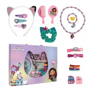 Casa de păpuși a lui Gabi Set de bijuterii și accesorii de păr Cat-tastic 113416933 - Cerdá Agrafe de păr, benzi de păr