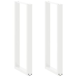 vidaXL Dohányzóasztal lábak U alakú 2 db fehér 50x(110-111) cm acél 113424868 - Bútorláb