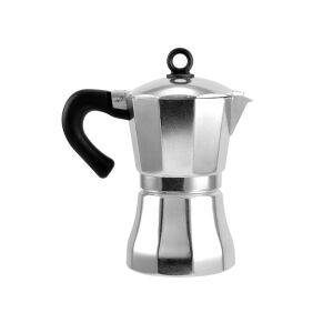 Kotyogós cafetieră espresso pentru 6 cești, finisaj lucios din aluminiu - Aparat de cafea cu gura de scurgere