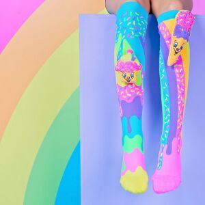 Цветни дълги чорапи Madmia за момиче Ice-cream&cupcake 6-99г 113426958 - Детски чорапи, чорапи за коляно
