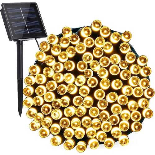 Flippy 300 LED meleg fehér színű napelemes fényfüzér rézhuzallal