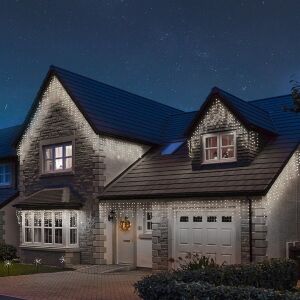 Flippy Karácsonyi jégcsap fényfüzérrel díszített ház - Fényfüzér