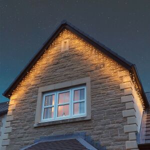 Ház Flippy meleg fehér LED jégcsap karácsonyi fényfüzérrel díszítve - Fényfüzér