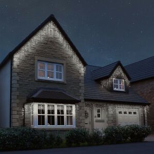 Flippy LED karácsonyi jégcsap fényfüzér ház ereszén, Kültéri dekoráció - Fényfüzér