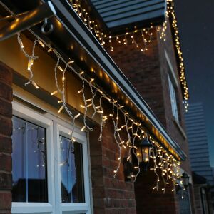 Flippy karácsonyi jégcsap fényfüzér a ház ereszén - Fényfüzér
