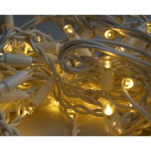 Flippy 190m karácsonyi fényfüzér 4560 meleg fehér LED-del, összeköthető, fehér gumi vezetékkel - Fényfüzér