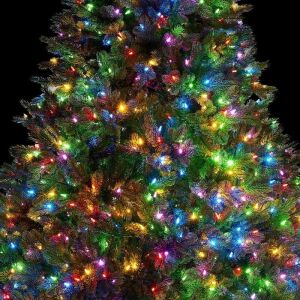 Коледна елха, украсена с многоцветни LED светлини Flippy 1000 - Lightshine