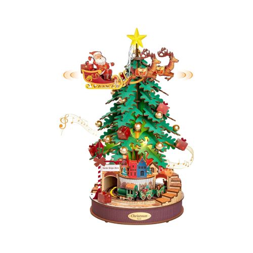 3D puzzle, karácsonyfa zenedoboz, ROKR, Fa, 319 db 113434015