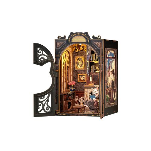 Cutebee Count Cats Study Book Nook Zestaw DIY, Puzzle 3D