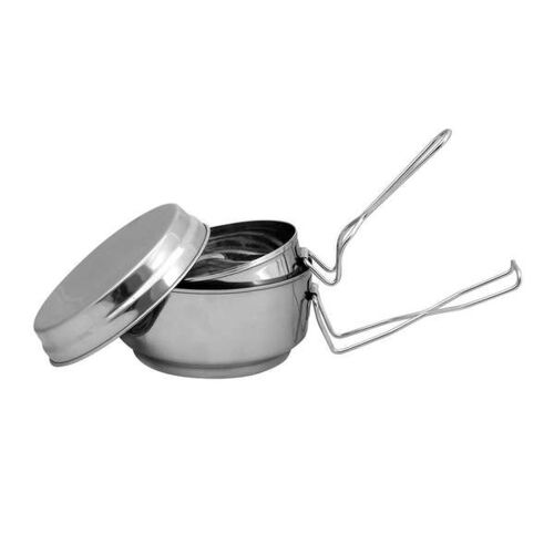 Escargots közepes méretű kemping főzőkészlet, 3 részes, rozsdamentes acél, könnyű, hordozható