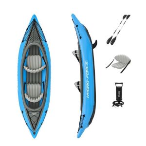 Cove Champion X2 kétszemélyes felfújható kajak tartozékokkal: evezők, pumpa és ülések - Bestway