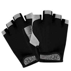 Univerzális Dry Zip kerékpáros kesztyű edzőterembe, fekete, M-es méret