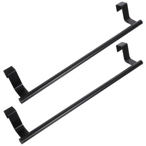 Akasztók 2 db fekete konyhaszekrény ajtókhoz fürdőszobai törölköző tartó