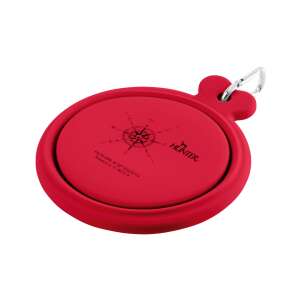 Hunter piros összecsukható utazó kutya etető és itatótál karabinerrel - Hunter