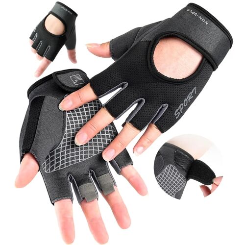 Univerzális kerékpáros kesztyű, fekete, poliészter, szélessége 10 cm 121081510