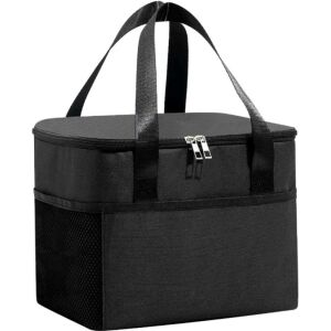 Termoobal na jedlo LUNCH BOX, čierny, vodotesný materiál, 23x20x17,5 cm 113444236 - Preprava jedla a nápojov