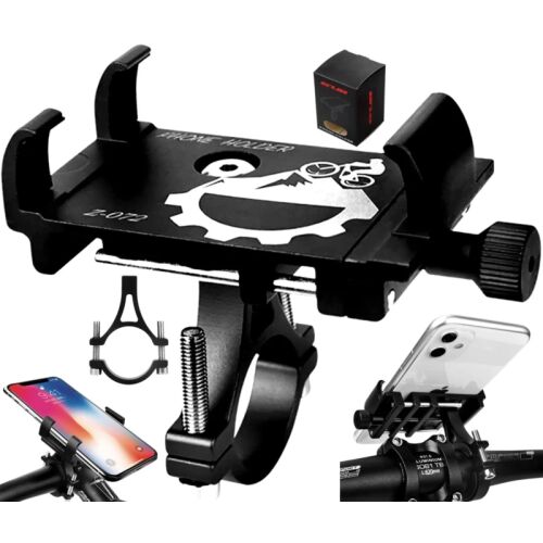 Univerzális kerékpárkormány telefontartó, alumínium ötvözet, 3,5-6,5 hüvelykes telefonokhoz