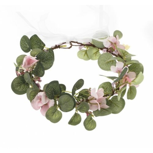Romantikus művirág koszorú, egy méret mindenkinek, bohó stílusú W86 113444987