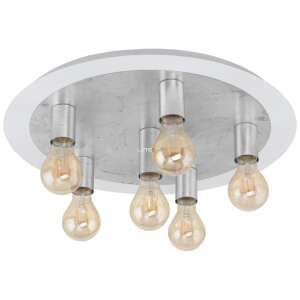 Mennyezeti lámpa hat foglalattal, fehér-ezüstszínű (Passano) 43492790 - Mennyezeti lámpa