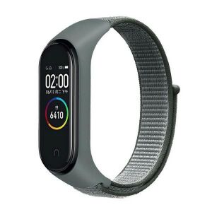 Beline szürke nylon hurok csere szíj Xiaomi Mi Band 7/6/5/4/3 - Okosóra szíj