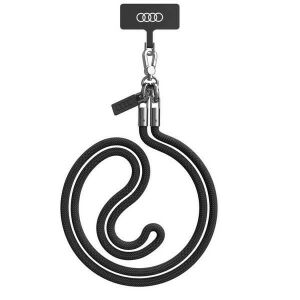 Audi uniwersalna smycz do telefonu 120cm 6mm crossbody czarny/black AU-CBL8-R8/D1-BK 113777209 - Opatrunek dodatkowy
