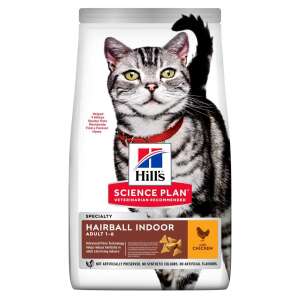 Hill's Science Plan Hairball Indoor Adult 1-6 száraz csirkés macskatáp, 3 kg-os csomag - Hill's