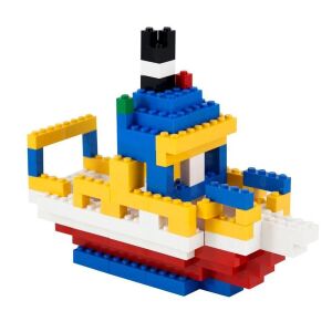 Q-BRiCKS építőkocka halászcsónak modell, 200 darabos készlet - Q-Bricks