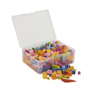 Q-BRiCKS 300 darabos virág színű építőkocka készlet átlátszó tárolóban - Q-Bricks