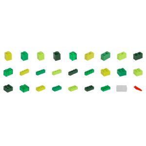 Q-BRiCKS Zielone Klocki - Zestaw 300 Elementów - Q-Bricks