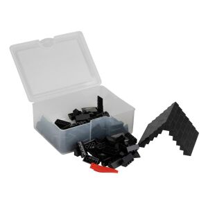 Q-BRiCKS Set de construcție cu 150 de piese de cărămizi negre pentru acoperiș cu cutie de depozitare - Q-Bricks