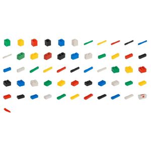 Q-BRiCKS 650-teiliges gemischtes Bausatz in Grundfarben - Q-Bricks