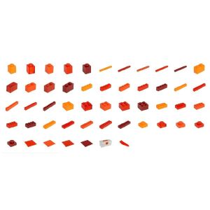 Q-BRiCKS Rote Bausteine Set - Verschiedene Formen - Q-Bricks