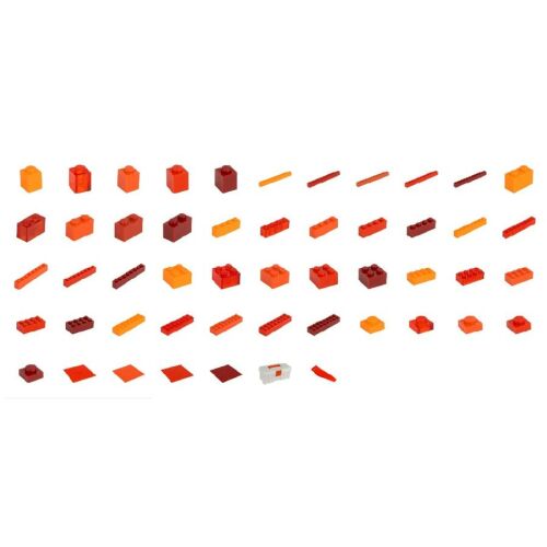 Q-BRiCKS Rote Bausteine Set - Verschiedene Formen