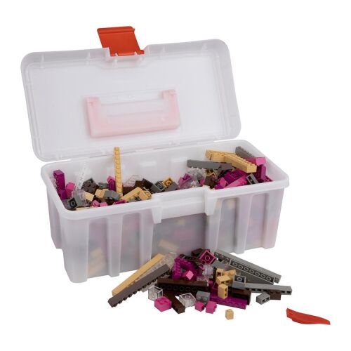 Q-BRiCKS Set de 650 de piese de construcție în cutie de depozitare deschisă