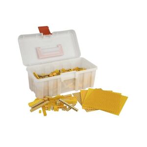 Q-BRiCKS 600-elementowy zestaw żółtych klocków w pojemniku - Q-Bricks