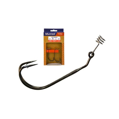 MUSTAD FROG DOUBLE HOOK - 2X STRONG BLACK NICKEL 2/1 2DB/CS 147236399 - Mustad